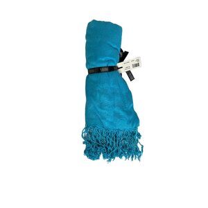 Bijoux Terner Womens Scarf Fringe OS Turquoise New